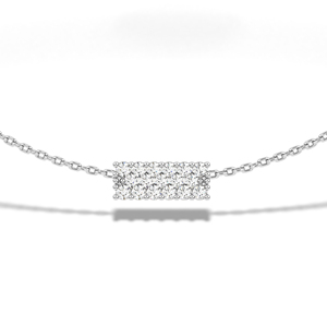 Elegante Collar de Diamantes de Corte Redondo con Cadena, Collar de Diamantes Naturales con Certificado IGI para Mujer, de la India - Product Image 1