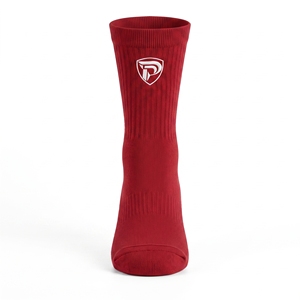 Dumela Men's <b>Red</b> Crew <b>Socks</b> Solid Color Breathable Knitted Casual Wear Adult Size - Product Image 1