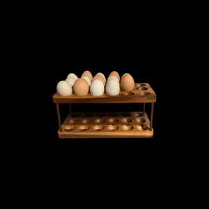 Support de rangement en spirale pour œufs en fil métallique noir, distributeur rotatif, tour de rangement pour œufs, organisateur de cuisine, présentoir de comptoir - Product Image 2