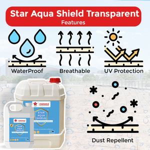 Peinture acrylique imperméable Star Aqua Shield Transparent PU pour l'étanchéité des toits, des terrasses et du béton - Product Image 3