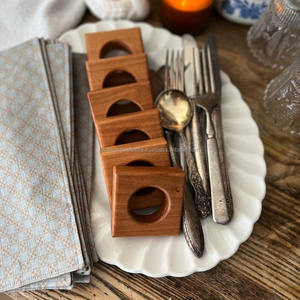 <b>Wooden</b> Napkin Rings Premium Handmade <b>Top</b> Selling Dining <b>Table</b> Decoration for Wedding Party Events Use - Product Image 2