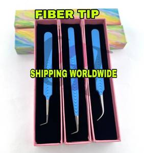 Pince à épiler de précision en acier inoxydable 90/45/Courbe/ avec revêtement en poudre bleue, pointe lisse/fibre et motif ours en peluche découpé - Product Image 5