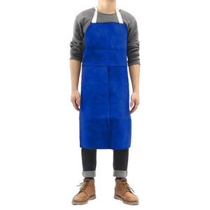 High Heat Resistant Welding Apron Heavy Duty Cowhide Split Leather CE Certified Adjustable Waist for Firefighting BBQ Spark Hand - Product Image 4