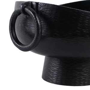 Vase de table moderne fait main au design exclusif Perfect Decor, finition craquelée noir et or, bol décoratif en métal, centre de table de mariage - Product Image 2