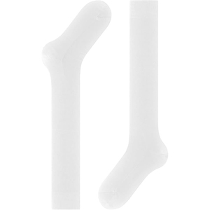 <b>Men's</b> <b>White</b> Knee High <b>Socks</b> 100% Cotton Breathable Knitted Solid Color Regular Style Spring Daily Wear - Product Image 4