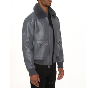 Vestes en cuir Avirex pour hommes, vêtements d'automne et d'hiver, meilleure qualité, broderie, streetwear, vestes en cuir Avirex - Product Image 5