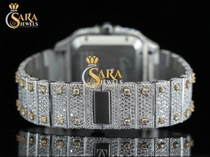 High Quality 41mm <b>Slate</b> Grey Moissanite Diamond Watch Rose Gold Automatic Stainless Steel Hip Hop Style Luxury Antique Fashion - Product Image 2