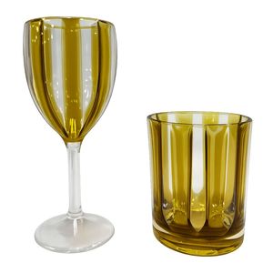 Copas de Vino de Plástico Acrílico de 9 oz con Rayas de Colores al por Mayor para Fiestas al Aire Libre y Restaurantes - Product Image 6