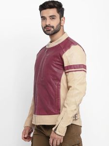 Unisex Cow Skin Leather Motorcycle-style Stand Collar Eco-Friendly Windproof Jacket - Product Image 3