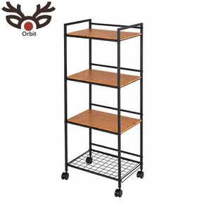 Rolling 4 Tier Standing Type Metal Kitchen <b>Storage</b> Organizer Food Trolley Shelves Hand <b>Cart</b> - Product Image 1