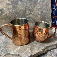 Ensemble de 2 mugs à bière vintage style européen, idées cadeaux, design martelé, mug Moscow Mule en cuivre pour bar, événements, usage quotidien.