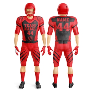 Premium Custom Tackle Football Uniform Team <b>Name</b> Printed Half Lightweight Stretch Jersey Pants Set Reinforced Stitching Teamwear - Product Image 1