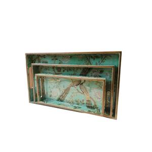 Wholesale Modern Printed Plastic Handle Living Room Household Tray Great Gift Vintage Enamel Serving Tray - Product Image 4