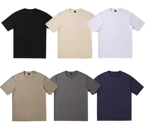 T-shirt personnalisé pour homme, 100% coton, qualité luxe, col rond côtelé, épaules tombantes, streetwear, t-shirt oversize pour homme - Product Image 6