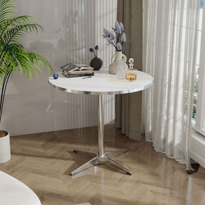 Minisit moderno tavolo da pranzo circolare piccolo tavolo da tè con stile minimalista per la famiglia sale da pranzo cucine salotti - Product Image 3