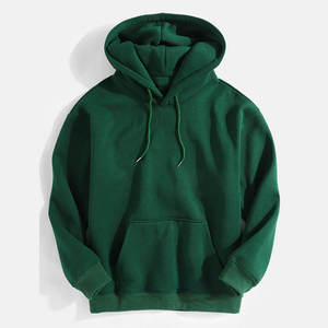 Sweat-shirt polaire à capuche oversize pour homme, gris uni, décontracté, avec poches, coupe classique, hiver, délavé, brodé, orné de perles - Product Image 5
