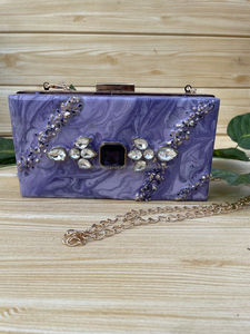 Pochette de soirée en résine époxy pour femme Sac à main et sac en résine Accessoires élégants - Product Image 3