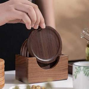Juego de posavasos decorativos de madera cortados con láser para mesa de café, un accesorio único, opción de regalo para inauguración de casa y festividades. - Product Image 5