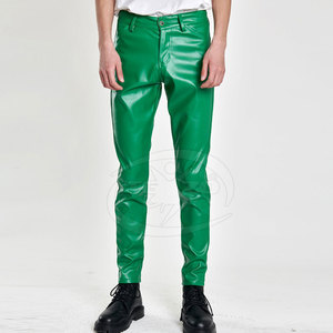 กางเกงหนังผู้ชายดีไซน์ใหม่ สีสันปรับแต่งได้ ทรงตรง น้ำหนักเบา เอวกลาง สไตล์ลำลอง สำหรับฤดูหนาว สตรีทแวร์ - Product Image 2