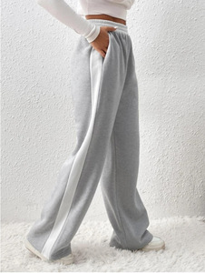 Pantalon de survêtement décontracté pour femme grande taille, taille mi-haute élastique, en coton/polyester respirant et écologique, idéal pour l'hiver et le sport - Product Image 5