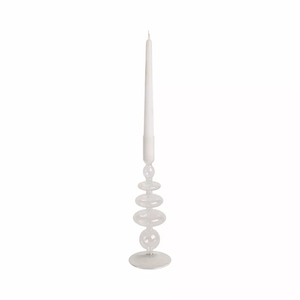 Porte-bougie en verre design moderne, bougeoir décoratif en verre, options de personnalisation pour la décoration de table - Product Image 2