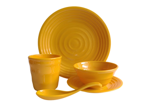 Ensemble de vaisselle MIT Eco-Friendly PGT 5 pièces : Options vibrantes — Jaune soleil - Product Image 1