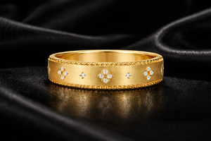 แหวนเงินแท้ 925 ชุบทอง 18k แบบซ้อนได้ สำหรับงานหมั้น งานแต่งงาน หรือเป็นแหวนแทนใจ สำหรับเธอ - Product Image 5