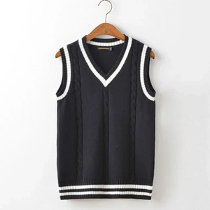 <b>Men's</b> Knitted Sweaters for <b>Men</b> Blue <b>Sleeveless</b> Man Clothes V Neck Vest Red Waistcoat <b>Jumpers</b> Sweat-shirt Cigaret Cotton - Product Image 6