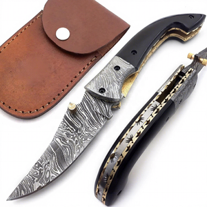 New 2026 OEM Based Customized Handmade Damascus Steel Straight <b>Clip</b> Point 4-inch Outdoor Pocket Knife Rose Wood Olive Wood DIY - Product Image 1