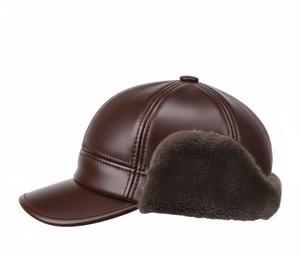 Luxury Genuine Leather <b>Winter</b> <b>Cap</b> <b>for</b> <b>Men</b> – Plush Ear Flap Outdoor Hat - Product Image 2