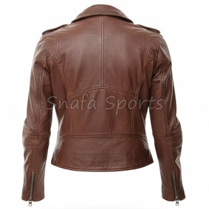 Chaqueta de cuero para mujer de alta calidad, atuendo de moda urbana audaz diseñado para personalidades seguras de sí mismas y chaquetas modernas y a la moda. - Product Image 2