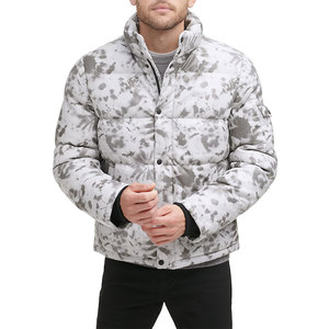 High Quality Men's Casual Long Sleeve <b>Puffer</b> <b>Jacket</b> Winter Solid Color Stand Collar XL Size <b>Light</b> Fabric Reasonable Price - Product Image 1