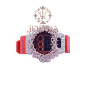 Most Selling Fully Iced Out Moissanite <b>Rubber</b> Diamond <b>Watch</b> for Street Style Weddings and Trendy Gifting Available for Sale - Product Image 3