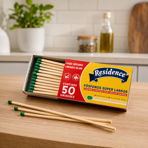 Fósforos Premium para Barbacoa, Palitos de Encendido Extra Largos para Asar, Acampar, Cocinar al Aire Libre, Hacer Picnic y Fiestas - Product Image 1