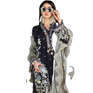 AJM-vestido recto paquistaní e indio de salwar kameez, traje étnico de sarree, modelo de casa comercial AJM, novedad de 1156