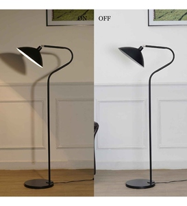 Volta Black Finish Metal <b>Study</b> Floor <b>Lamp</b> Wholesale Modern Industrial Standing Light Manufacturer Custom Adjustable Floor <b>Lamp</b> - Product Image 2