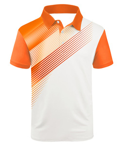 Polo de football unisexe sublimé à manches courtes, respirant, anti-humidité, écologique, 100 % polyester, col en V, coupe classique - Product Image 4