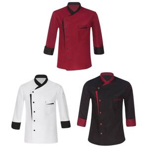 Uniforme de café 100% coton à manches longues respirant pour le personnel des cafés et restaurants, fourniture en gros OEM - Product Image 3