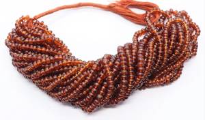 ลูกปัดเฮสโซไนต์การ์เน็ตทรงรอนเดลล์เรียบขนาด 4-5 มม. สีส้ม ลูกปัดพลอยเฮสโซไนต์ทรงรอนเดลล์ 16 นิ้ว ลูกปัดเฮสโซไนต์การ์เน็ตแบบเม็ดเดี่ยว - Product Image 2