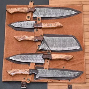 Damascus Chef <b>Knives</b> <b>Set</b> Handmade High Quality Sustainable Durable Kitchen Equipment with Unique Design Low MOQ - Product Image 4
