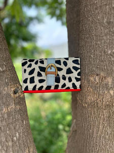 กระเป๋าคลัทช์หนังขนสัตว์พิมพ์ลายสัตว์ทำด้วยมือมีหลายสีทันสมัยสำหรับผู้หญิงกระเป๋าใส่บัตรเอทีเอ็มแบบพับได้ - Product Image 3