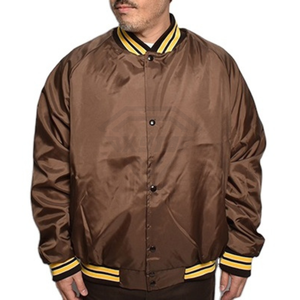 Customizable Satin Baseball Varsity <b>Jacket</b> with Embroidered Patches <b>Men</b> Long Sleeve College <b>Jacket</b> for Winter <b>Cheap</b> Price OEM - Product Image 1
