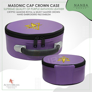 <b>Purple</b> Masonic Cap Carrying Case Embroidered with a Gold Trowel Emblem - Product Image 4