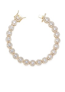 New Style 925 <b>Silver</b> Plated VVS Diamond Cuban <b>Bracelet</b> Fashionable <b>Charm</b> Moissanite Diamond <b>Bracelets</b> for Men's Parties - Product Image 1