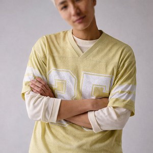 T-shirt Streetwear Y2K personnalisé avec impression par sublimation, maillot de football américain en mesh avec logo personnalisé, coupe ample et épaisse, vente en gros - Product Image 4