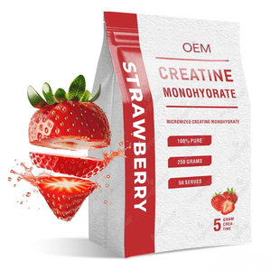 Creatina Monohidrato en Polvo OEM ODM 250g 50 Porciones Micronizada Saborizada GMP HACCP ISO Halal BRC Suplemento Dietético - Product Image 2