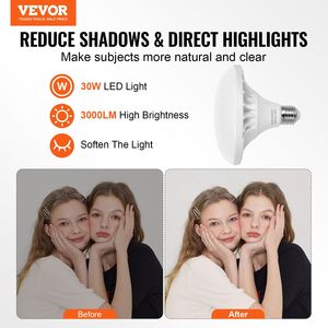 Lampadine LED Professionali 30W 5500K, Softbox Professionale 60x60 cm, Treppiede Regolabile 5500K, Illuminazione Naturale a Luce Diurna - Product Image 2