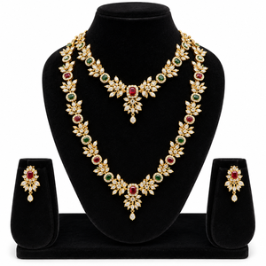 Ensemble de bijoux vintage plaqué or en alliage de zinc pour femmes, collier et boucles d'oreilles à motif XOXO, bijoux de mariage et de fête - Product Image 2