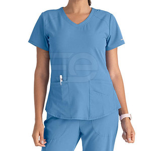 Healthcare Scrubs <b>Set</b> Medical Hospital Uniform Breathable Soft Nursing <b>Doctor</b> Comfortable Scrub Suit Custom Logo 100% Cotton - Product Image 5