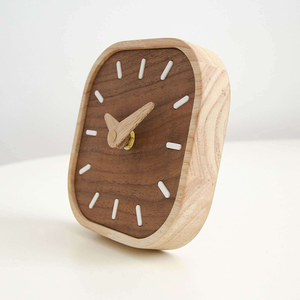 New Design Decorative Wooden Desktop <b>Clock</b> Personalized Wood Table <b>Clocks</b> Made in Vietnam - Product Image 2
